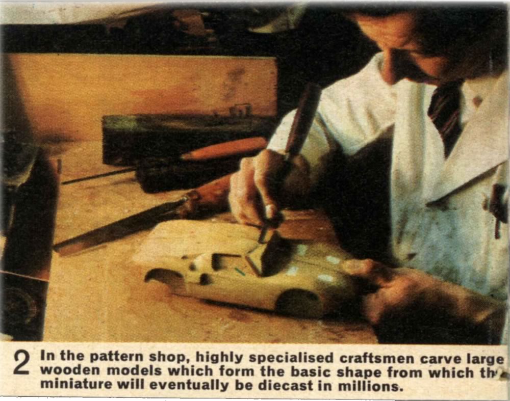 Matchbox Lesney 1966 catalog page 16 photo of pattern shop