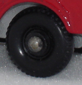 black plastic wheel, 57C Land Rover Fire Truck