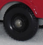 57C Land Rover Fire Truck black plastic wheels - fine